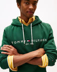 sweat-capuche-tommy-hilfiger-vert-homme-zoom