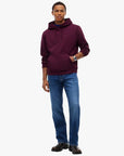 sweat-capuche-tommy-jeans-bordeaux-homme-DM0DM20742V11-porte
