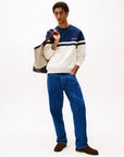 sweat-tommy-hilfiger-homme-marine-porte