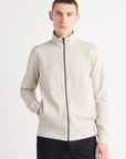sweat-zippe-boss-beige-homme-face