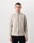 sweat-zippe-boss-beige-homme-facee-porte