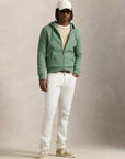 sweat-zippe-ralph-lauren-vert-homme-porte-face