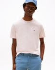 t-shirt-tommy-hilfiger-homme-rose-clair-face