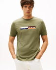 t-shirt-tommy-hilfiger-kaki-homme-face