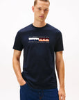 t-shirt-tommy-hilfiger-marine-homme-face