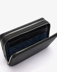 Trousse zippée Lacoste noire en cuir