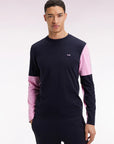 tshirt-manches-longues-eden-park-marine-homme-face