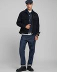 veste-replay-laine-marine-homme-porte