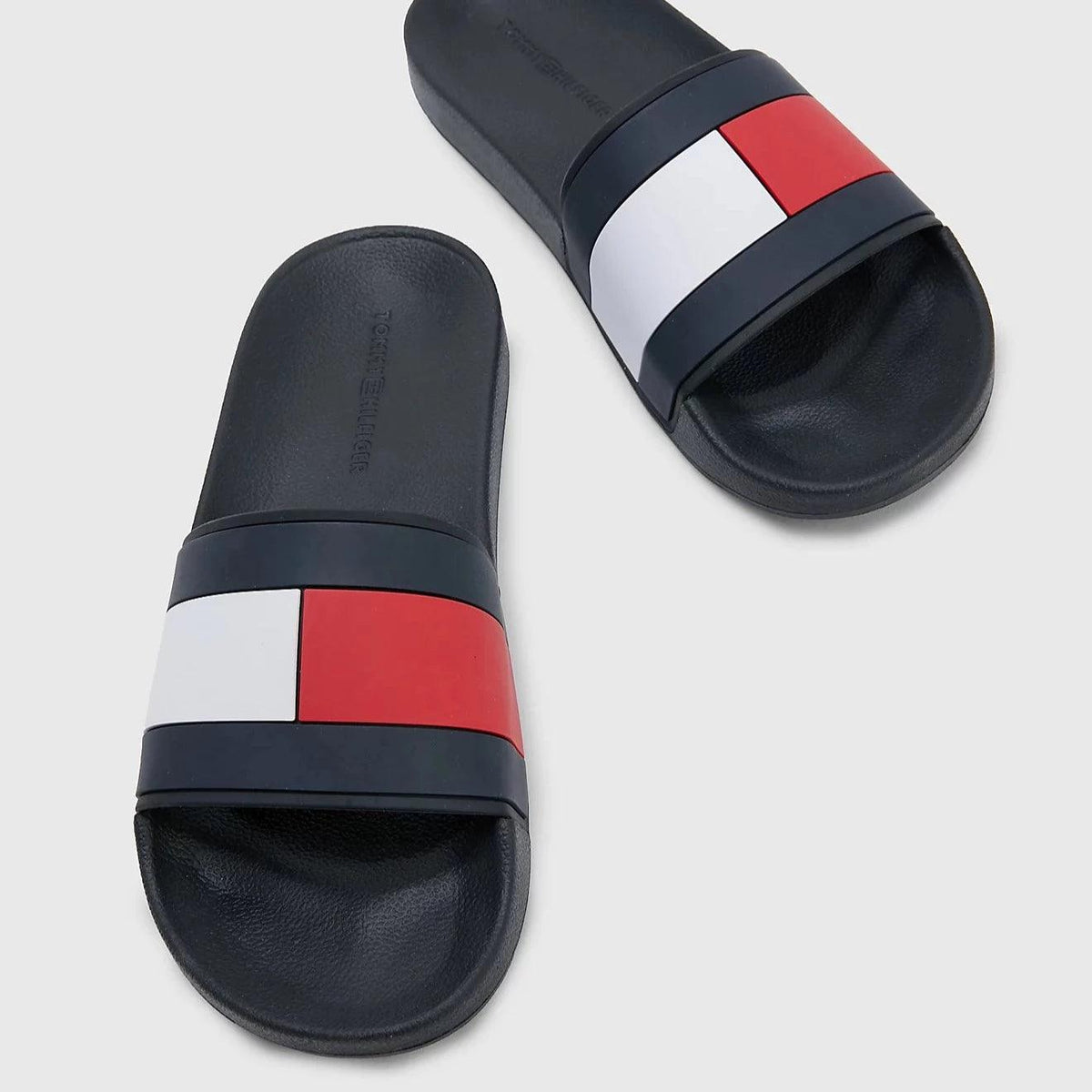 Claquettes Tommy Hilfiger noires pour homme I Georgespaul