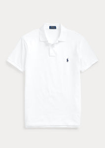 Polo Ralph Lauren ajusté blanc en coton piqué | Georgespaul