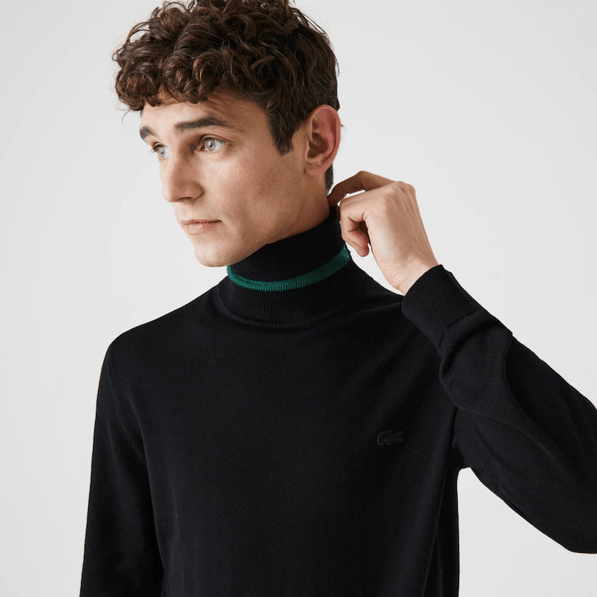 Lacoste pull col roulé clearance