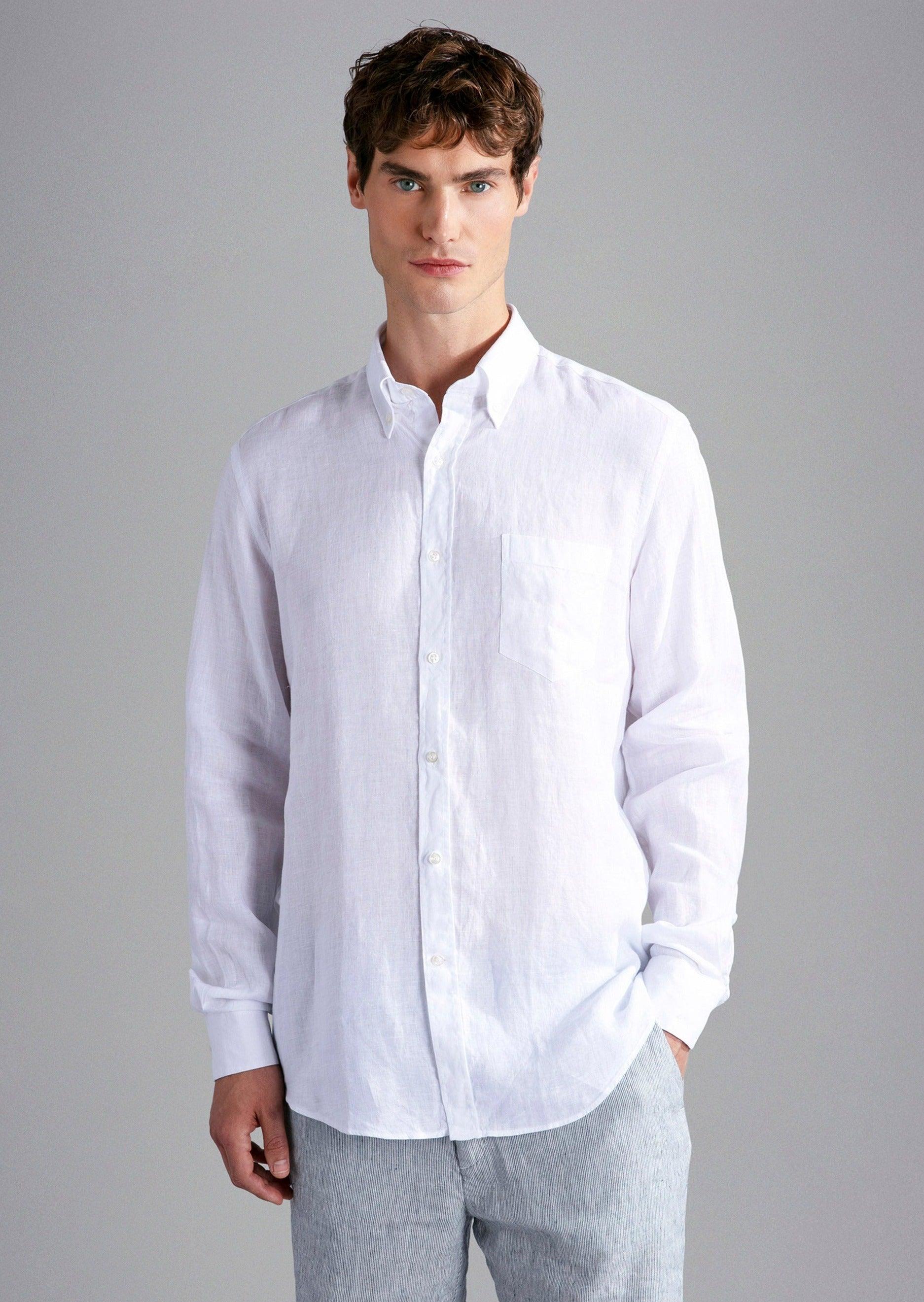 Chemise Paul &amp; Shark blanche en lin - Georgespaul