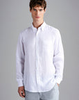 Chemise Paul & Shark blanche en lin - Georgespaul