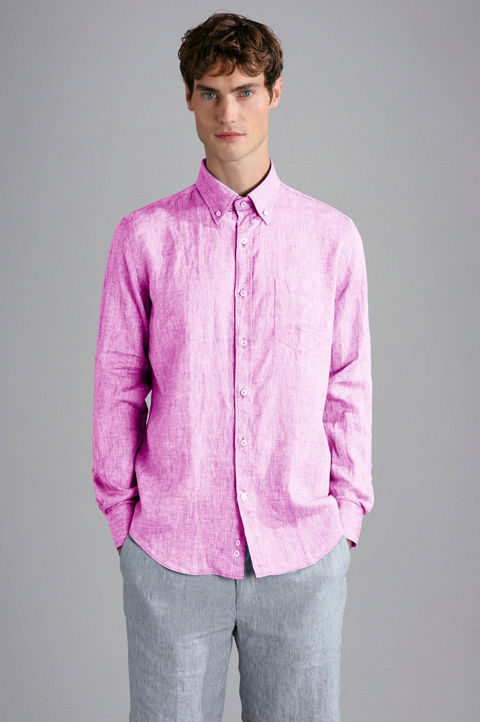 Chemise Paul &amp; Shark rose en lin - Georgespaul