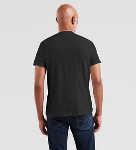 T-shirt col V Levi's noir en coton pur homme | Georgespaul