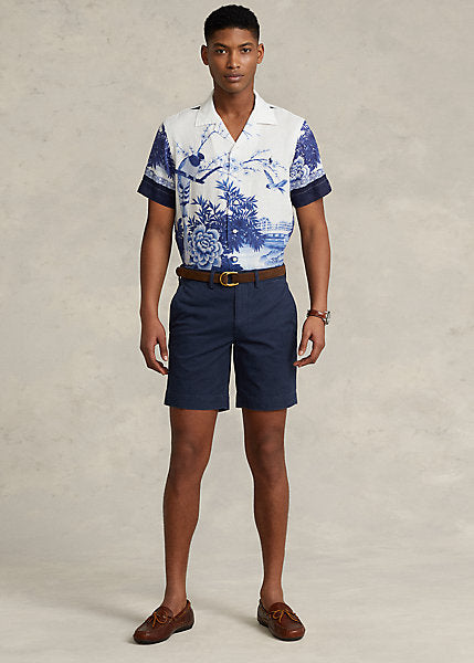 Bermuda Ralph Lauren marine en coton pour homme I Georgespaul