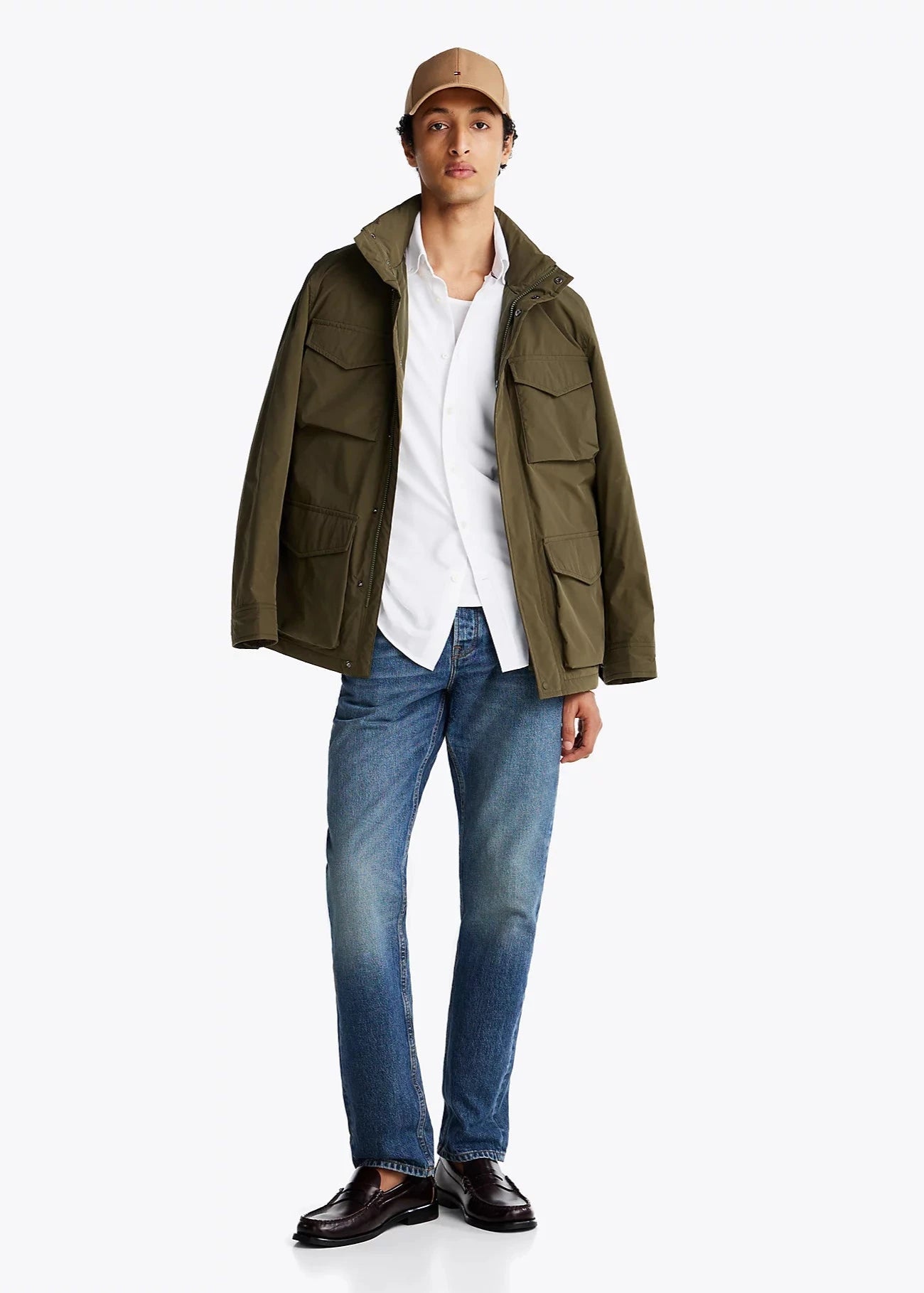 Blouson Tommy Hilfiger kaki pour homme | Georgespaul 