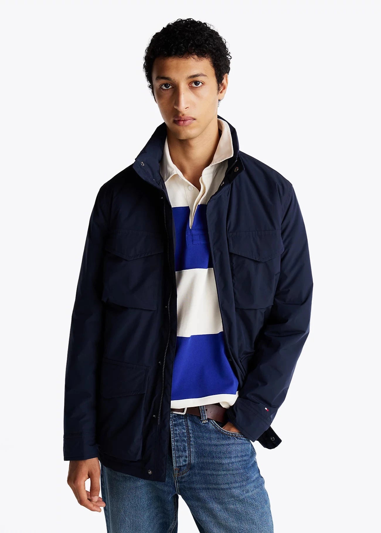 Blouson Tommy Hilfiger marine pour homme | Georgespaul 