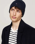 Bonnet Tommy Hilfiger marine en cachemire