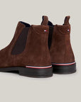 Boots Tommy Hilfiger marron en daim pour homme I Georgespaul