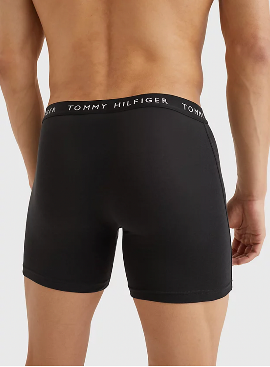 Lot boxers Tommy Hilfiger noir en coton bio pour homme | Georgespaul