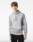 Sweat à capuche Lacoste gris en coton bio - Georgespaul