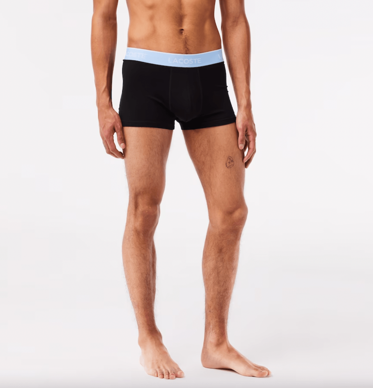 Lot de 3 boxers homme Lacoste noir en coton stretch I Georgespaul