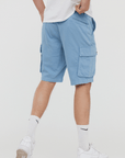 Bermuda Lee Cooper bleu en coton - Georgespaul