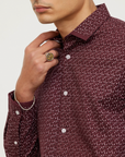 Chemise Lee Cooper bordeaux en coton pour homme I Georgespaul