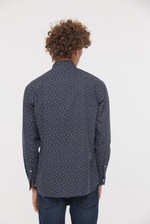 Charger l&#39;image dans la galerie, Chemise à motifs Lee Cooper marine en coton pour homme I Georgespaul
