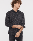 Chemise à motifs Lee Cooper noire - Georgespaul