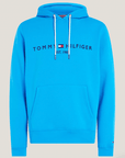 Sweat à capuche Tommy Hilfiger bleu en coton bio - Georgespaul