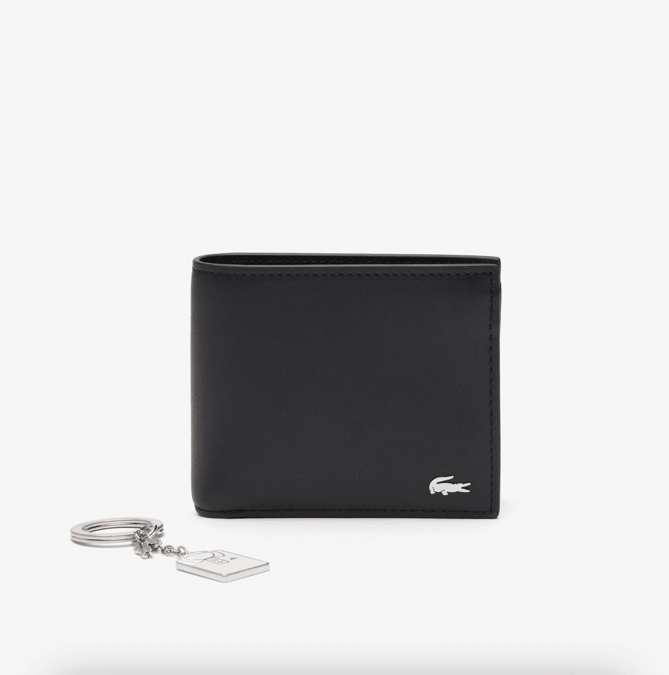 Coffret petit portefeuille et porte-clés Lacoste noir I Georgespaul