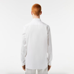 Charger l&#39;image dans la galerie, Chemise unie Lacoste ajustée blanche pour homme I Georgespaul
