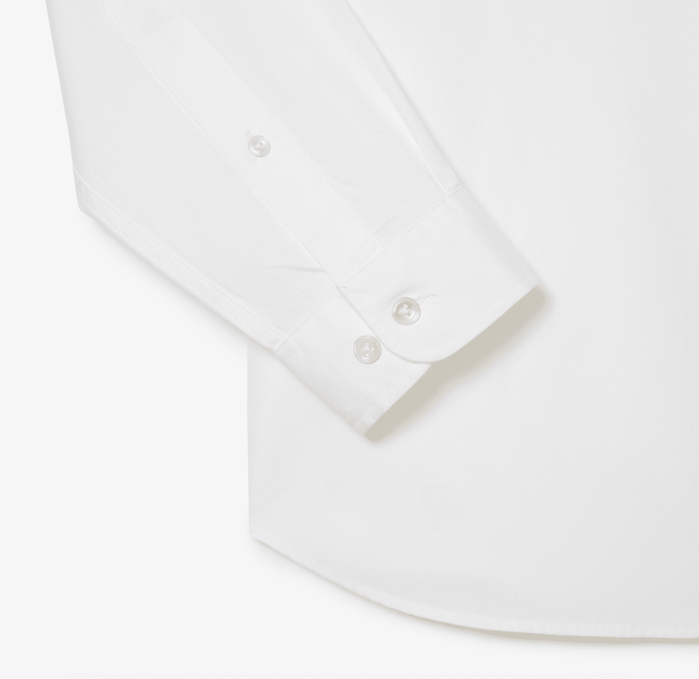 Chemise unie Lacoste ajustée blanche - Georgespaul