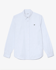 Chemise unie Lacoste ajustée bleu clair - Georgespaul