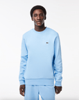 Sweat Lacoste bleu clair en molleton de coton bio - Georgespaul