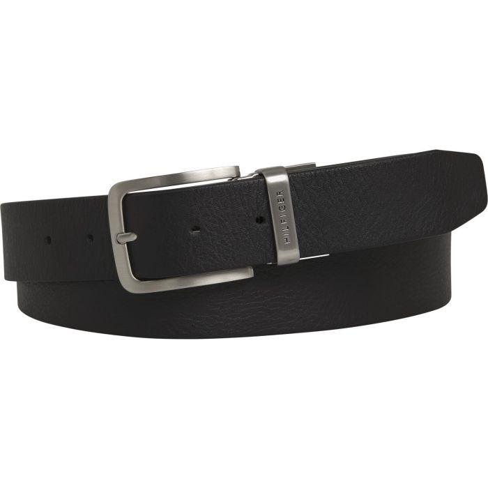 Ceinture Tommy Hilfiger noire en cuir - Georgespaul