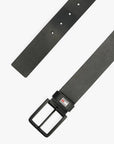 Ceinture Tommy Jeans noire en cuir pour homme | Georgespaul 