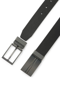 Ceinture réversible BOSS noire en cuir | Georgespaul
