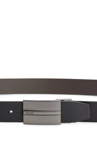 Ceinture réversible BOSS noire en cuir | Georgespaul