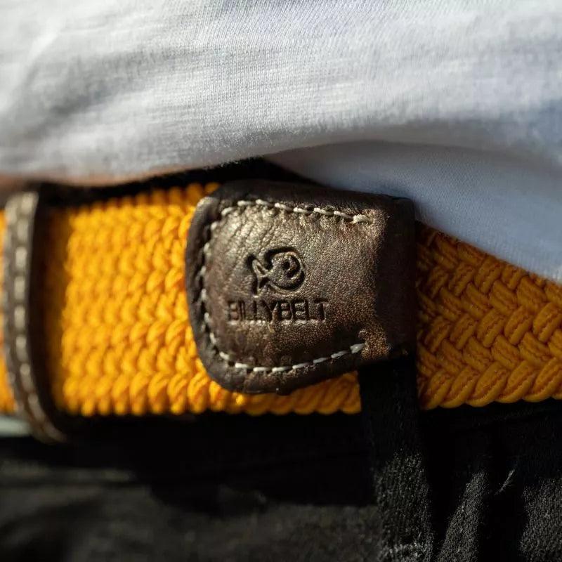 Ceinture tressée Billybelt orange en cuir - Georgespaul