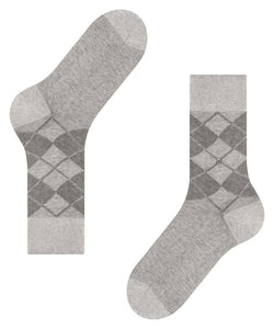 Chaussettes Burlington Bolton grises en coton pour homme I Georgespaul