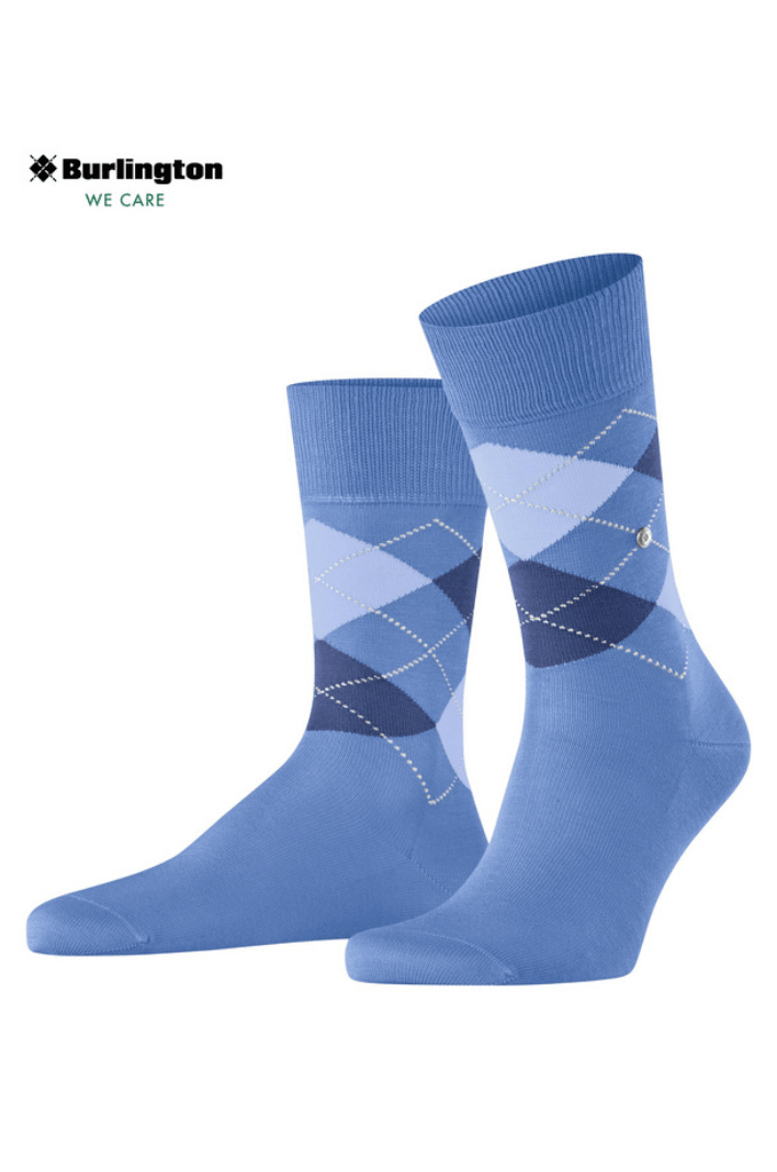 Chaussettes Manchester Burlington bleues - Georgespaul