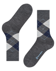 Chaussettes hautes Burlington grises en laine - Georgespaul