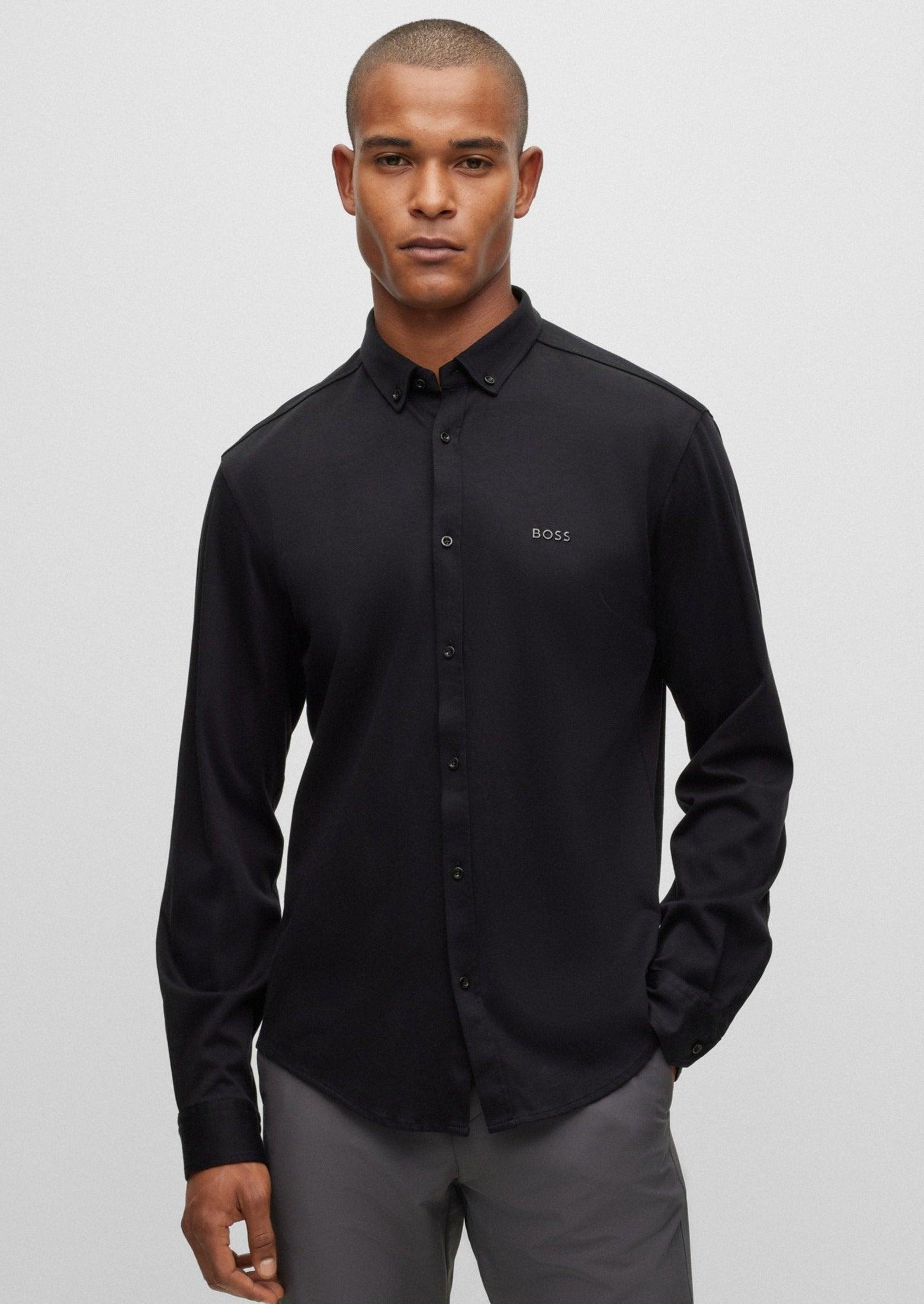 Chemise ajustée BOSS noire - Georgespaul