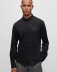 Chemise ajustée BOSS noire - Georgespaul