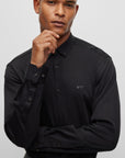 Chemise ajustée BOSS noire - Georgespaul