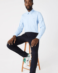 Chemise Lacoste bleu clair ajustée en coton stretch - Georgespaul