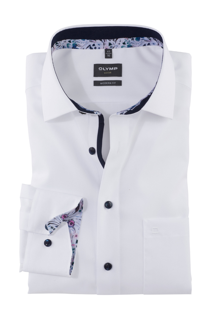 Chemise Luxor OLYMP droite blanche